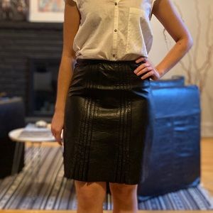 Catherine Malandrino Leather Skirt
